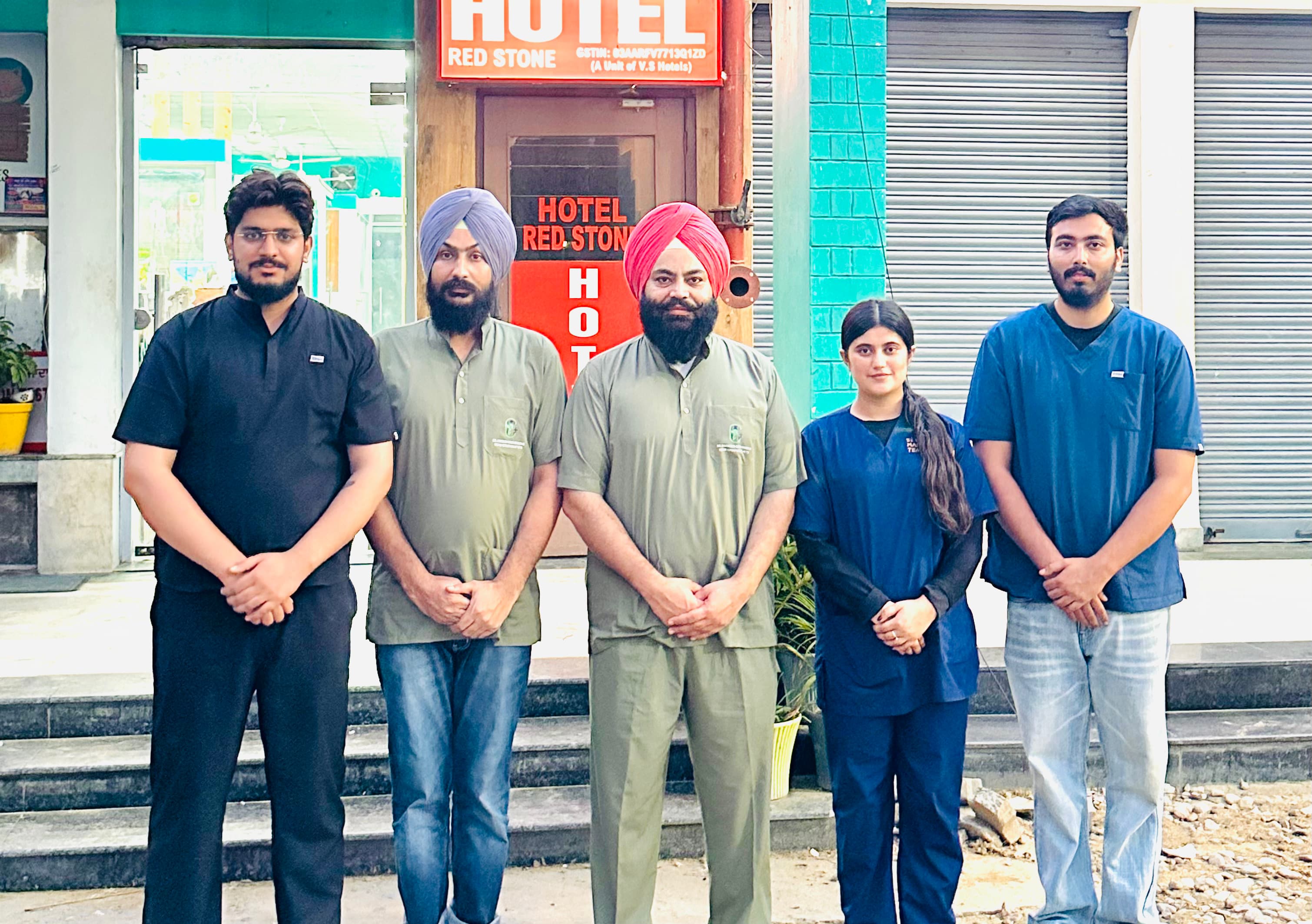 GreenCoatVets veterinary team together at the clinic in Mohali